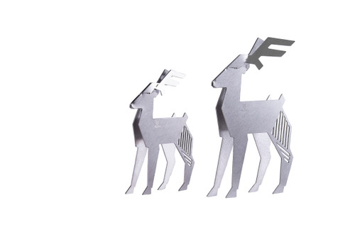 مجسمه دکوراتیو استیل آلفا مدل گوزن ست دوعددی